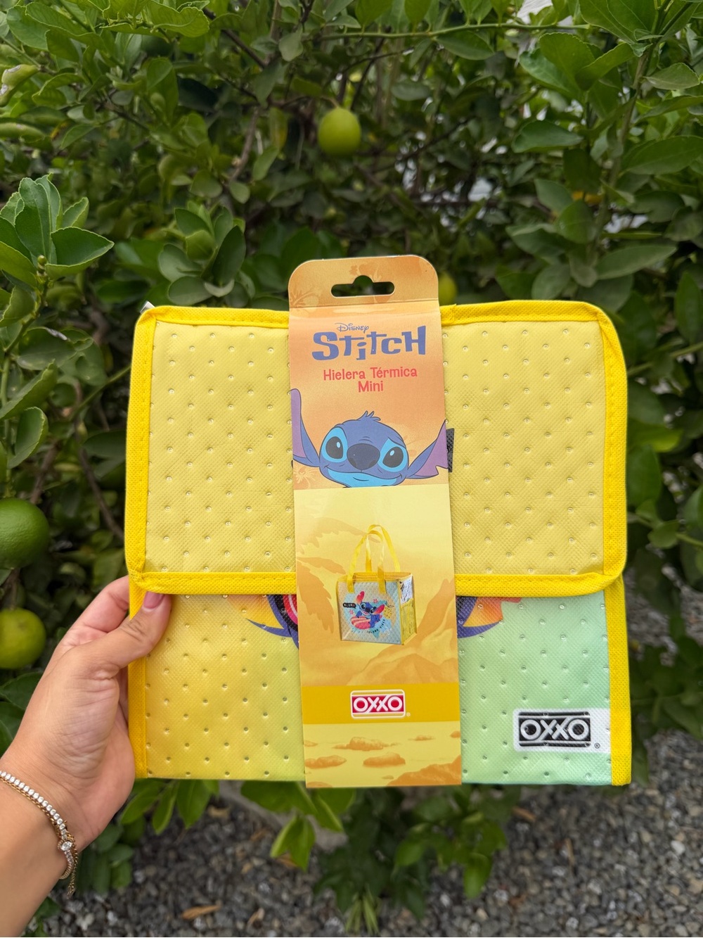 Disney Stitch Mini Thermal Cooler Bag - Yellow & Light Green